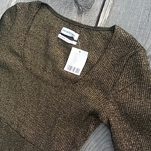 NWT  Gold Black Long Sleeve Dress US Size Small - Picture 3 of 8